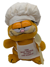 1978 Garfield Cat Chef Hat Plush Dakin 12