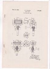 1929 SAFETY RAZOR PATENTED U.S. PATENT OFFICE INVENTION picture
