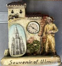 WW1 Souvenir Of ULM Clock Chalkware German Doughboy Antique picture