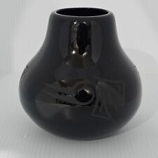 Native American Pueblo Black Ceramic Pot by Dwayne 5.5