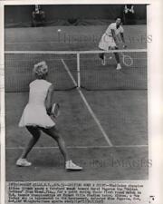 1957 Press Photo Althea Gibson & Karol Fageros, US Tennis Championships, NY picture