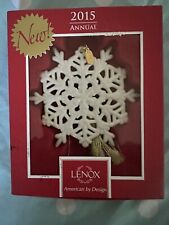 Lenox Annual 2015 Snow Snowflake Christmas Tree Ornament picture