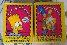 The Simpsons 1990 Topps Trading Cards 24 Sealed 2 Open Wax Pks picture