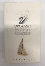 SWAROVSKI Crystal Memories Sailboat Figurine Original Box Gold Accents 183282 picture