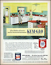 1953 Hosuewives Home Kitchen Kem-Glo Kem-Tone Paint vintage photo print ad  L37 picture