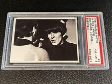 PSA 8 George Harrison Rookie Card 1964 The Beatles Movie #8 Topps John Lennon picture