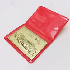 Little Flower St Therese Lisieux Metal Folding Pocket Wallet Book Religious •VG‼ picture
