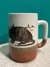 Otagiri Japan Stoneware Coffee Mug Armadillo  Cactus Theme EUC picture