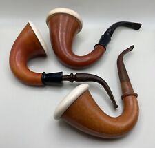 LOT OF 3 CALABASH GOURD SHERLOCK ESTATE PIPES picture