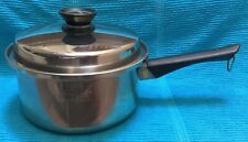 Vtg AMWAY Queen USA 3 Qt 18-8 Multi Clad Stainless Steel Saucepan with  Lid picture