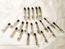 Vintage Lot of 20 Eiselle And Company Luer Lock Glass Syringes Metal Tips 2cc picture