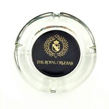 Vintage The Royal Orleans Clear Round Glass Ashtray picture