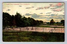 Trenton NJ-New Jersey, Tennis Court, Cadwalader Park, Vintage c1909 Postcard picture