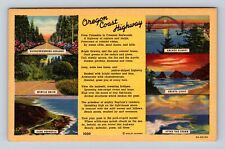 Oregon Coast Highway OR-Oregon, Cape, Myrtle Drive, Bridge, Vintage Postcard picture