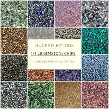 1/4 lb Gemstone Chips, Choose 90+ Types Semi Tumbled Stones, Loose Mini Chips picture