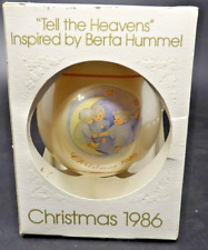 Vintage 1986 SCHMID Berta Hummel 'TELL THE HEAVENS' Christmas Ornament w/Box picture