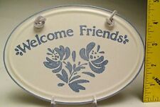 Vintage Pfaltzgraff Yorktowne Wall Plaque says: Welcome Friends, made in USA picture