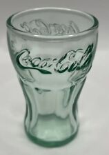 Coca-Cola Coke “Genuine Glass” Mini Juice Shot Glass Light Green 2.5 oz 3” tall picture