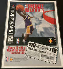 NBA ShootOut 97 at Sears - Vintage Kobe Bryant Game Print Ad / Wall Art - MINT picture