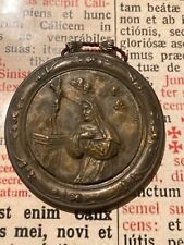 RARE VINTAGE BRONZE RELIQUARY St. Rita: SPECIAL with Agnus Dei- Special Wax Seal picture