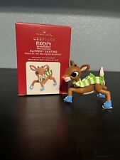 Hallmark 2020 Rudolph Red Nosed Reindeer Slippery Skating Magic Light Ornament picture