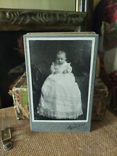 Vintage 1800s Cabinet Card Antique Photo Baby Portrait picture