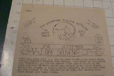 original paper V-J DAY SOUVENIR - 715th AMPHIEIAN TRACTOR BATTALION 4pgs paper picture