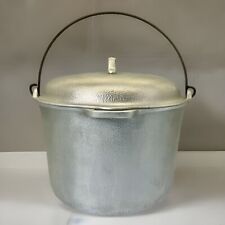Vintage Silver Seal 3 Gallon Hammered Aluminum Dutch Oven Metal Craft Guardian picture