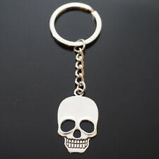 Skeleton Grinning Teeth Skull Bone Pendant Flat Charm Keychain Key Chain Gift picture