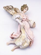 Vintage Angel Ornament Cartapesta Paper Mache Italy Style 8 inches Flying Xmas picture