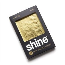 NEW Shine 12 Sheet Pack 24K Karat Gold Rolling Paper Papers Package + QUICK SHIP picture