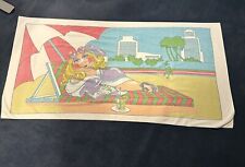 Vintage Muppets-Miss Piggy Sunbathing Beach Towel-Kermit-Martex-Made in USA picture