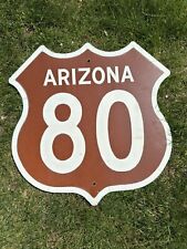 Arizona US Route 80 Brown Cutout Shield Road Highway Sign picture