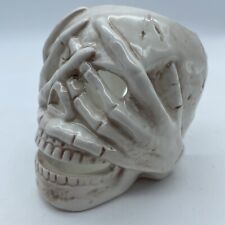 Skull Candle Holder See No Evil 4” Tall picture