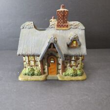 Thomas Kinkade Tea Light candle Holder village house Thatch roof 2006 picture