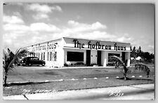Street View The Hofbrau Haus Hallandale FL RPPC Photo Postcard Old Car 1940s picture