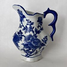 Blue & White Floral Porcelain Wall Pocket Vase Decor Formalities Baum Bros picture