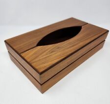 Vintage Gruvwood Mid Century Modern Wooden Tissue Box by National Products Rare picture