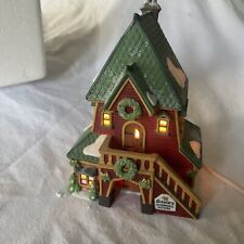 Dept 56 North Pole Retired Lighted Building SANTA'S ROOMING HOUSE 56386 Works picture