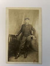 Rppc Photo Handsome Young Man Vest Boots Posed Louisville KY Postcard AZO picture