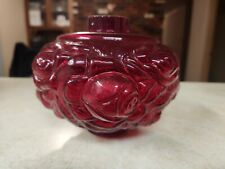  Rare LG Wright Fenton Ruby  Puffy Rose Lamp Font  picture