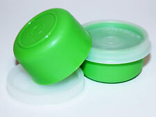 New Tupperware Smidgets Mini Bowls Set 2 Small Containers Green with Sheer Seals picture