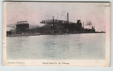 Postcard Vintage 1909 Illinois Steel Company in South Chicago, IL. picture