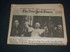 1979 OCTOBER 3 THE NEW YORK TIMES - POPE JOHN PAUL II IN NEW YORK - NP 3551 picture