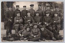 WWI RPPC German Soldiers Group Studio Portrait Postcard picture