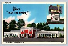 Postcard New Hampshire Portsmouth Yoken's Thar She Blows Restaurant Unpost F622 picture