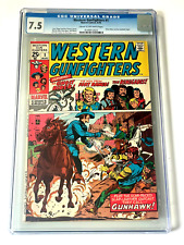 Western Gunfighters #1 CGC 7.5 1970 Marvel Giant Size Ghost Rider Gunhawk Begin picture