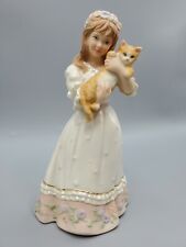 LENOX Girl with Orange Tabby Cat - Dearest Friends 7.5 inches #6148514 picture