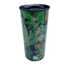 HACIENDA ALSACIA STARBUCKS 10 Oz Travel Tumbler Cup Cork Bottom Jungle Floral picture