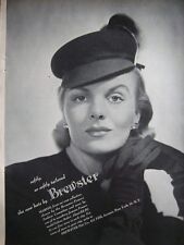 1944 Vintage BREWSTER Women's Hat MARINE Style Fashion Ad picture